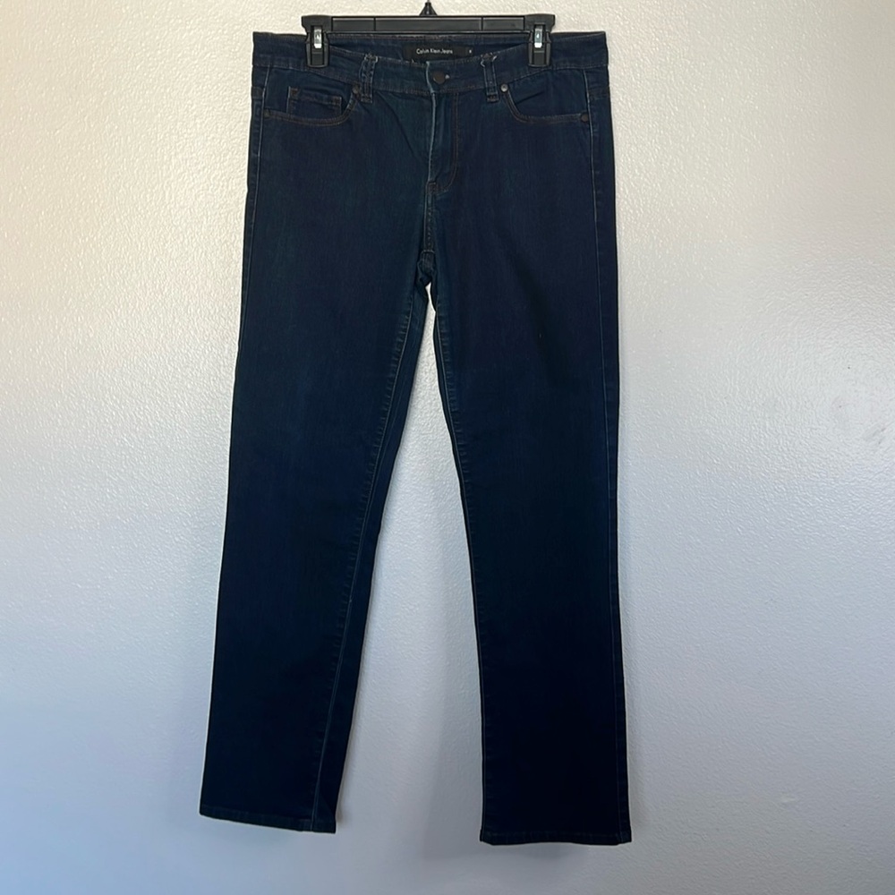 EUC Calvin Klein Jeans Dark Blue Jegging Stretchy Straight Leg sz 10